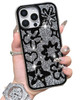 LINYUNE Bling Case for iPhone 16 Pro MAX with Glitter Sparkle Diamond, Shiny Crystal Rhinestone TPU Bumper Protective Case Cover for iPhone 16 Pro MA