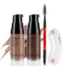 2 Colors Long Lasting Eyebrow Gel Set with Eyebrow Brushes for Waterproof Eyebrow Makeup Eyebrow Tint Corrector Kit Inte
