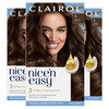 Clairol Nicen Easy Permanent Hair Dye 5 Medium Brown Hair Color Pack of 3