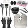 ROOHUA 16 Pieces Hair Dye Coloring Kit Hair Tinting Bowl Hair agitator Dye Brush Ear Cover Hairpin Hair Coloring Cape Fo