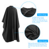 4 PACK Hair Salon Capes with Snap Closure Waterproof Hairdressing Styling Hair Cutting Coloring Nylon Cape for Barber Ha