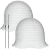 2 Pcs Hair Coloring Highlighting Cap Reusable Silicone Highlight Cap Pull Through Caps for Hair Coloring Frosting Cap wi