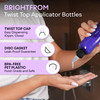 BRIGHTFROM Twist Top Applicator Bottles 8 OZ Squeeze Empty Plastic Bottles Black Nozzle BPAFree PET Refillable OpenClose