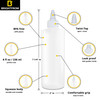 BRIGHTFROM Twist Top Applicator Bottles Squeeze 8 OZ Empty Hair Coloring Plastic Bottles Refillable Leak Proof OpenClose