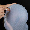 Reusable Silicone Hair Coloring Highlighting Cap Hair Dyeing Cap with Metal Hook for Hair Salon Tools Hairdressing Highl