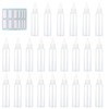 Trendbox 4oz Clear Plastic Bottles Applicator with Twist Top Cap BPAFree for Hair Oils and Liquids 24 Pack with 24pcs La