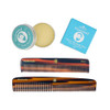 Unscented Mustache Wax Kit Extra Strong Hold Wax with 5 Tortoise Shell Styling Comb 7 CoarseFine Dressing Comb for Mens