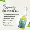 CrownNaturally 2 oz Rosemary Essentials Oil for Hair Growth Dry Scalp Treatment with Shampoo Brush for Head Massage Orga