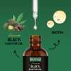 HOYGI Cold Pressed Black Castor Oil for Hair Growth 2 Pack with Biotin and Caffeine and oils like Coconut Rosemary Argan