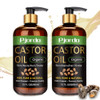 Pjordo 2 Pack 100 Pure Natural Castor Oil Cold Pressed Organic Castor Oil for Hair Growth Eyelashes Skin Nails Scalp Dai