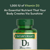 Natures Bounty Vitamin D3 1000 IU, Immune Support, Helps Maintain Healthy Bones, 250 Rapid Release Softgels