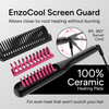 Enzo Milano SX ENZOcool Professional 2in1 Hot Comb for Thick and Thin Hair ClosetoRoot Heating Straightener Curler for W