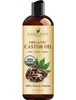 Handcraft Blends Organic Castor Oil 8 Fl Oz 100 Pure and Natural Premium Grade Carrier Oil Hair Eyelashes and Eyebrows H