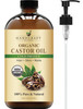 Handcraft Blends ColdPressed Organic Castor Oil 16 Fl Oz Glass Bottle 100 Pure and Natural Premium Grade Carrier Oil Hai