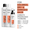 Nioxin Scalp Hair Thickening System 4 For Colored or Damaged Hair with Progressed Thinning With Niacinamide and Biotin F