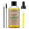 Majestic Pure USDA Organic Castor Oil 100 Pure Natural Premium Grade Cold Pressed Hexane Free Hair Eyelashes Eyebrows Na