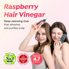 APIEU Raspberry Hair Vinegar Rinse Scalp Clean Detox for Oily and Itchy Scalp Buildup Dandruff Scalp Treatment pHBalanci