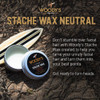 Woodys Mustache Wax Strong Hold Stache Beard Styling Wax for Men Tames Unruly Facial Hair Neutral Finish NonGreasy LongL