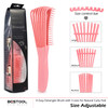 BESTOOL Hair Brush Detangling Brush for Natural Black and Curly Hair Pink Afro 34abc Ideal for Wet or Dry Hair