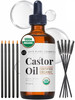 Kate Blanc Cosmetics Castor Oil Organic 4oz 100 Pure Cold Pressed Hexane Free Natural Oil for Hair Eyelashes Eyebrows Sk