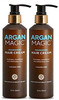 Argan Magic Nourishing Hair Cream Hydrates Conditions and Eliminates Frizz for All Hair Types Seals in Shine Made in USA