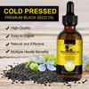 EQEIYICS Pure Black Seed Oil100 Virgin Black Seed Oil Organic Cold Pressed Glass BottleBlackseed Oil Liquid for Hair Gro