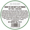 KWAN YEE GOR Strong Hold Matte Shine Hair Pomade 176oz for Men Styling