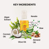 Perfect Hair Coconut Oil Hair Serum Natural Hair Oil Infused with Raw Virgin Olive Oil Sweet Almond and Keratin Smoothin