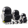 Moonmo 10pcs Animal Pattern Wooden Nesting Toys Russian Nesting Dolls Matryoshka Stacking Dolls Penguin