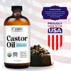 Castor Oil 100 Pure Organic Cold Pressed Unrefined Glass Bottle USDA Certified Organic Hexane Free Extra Virgin for Hair