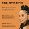 African Pride Black Castor Miracle Hold Cover Edges Hair Gel with Black Castor Oil Coconut Water Edge Control for Braids