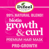 Difeel Growth and Curl Biotin Hair Mask 12 oz Hair Mask for Curly Hair Growth
