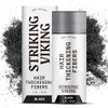 Striking Viking Hair Fibers for Thinning Hair 28 g Medium Brown SweatProof Thick Fiber Powder to Thicken Up Beard Bald S