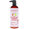 PURA DOR 16 Oz Apple Cider Vinegar Thin2Thick Conditioner Biotin Keratin Caffeine Castor Oil Key Active Ingredients for