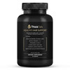 ThickTails Hair Growth Vitamins for Women Biotin Collagen Omega3 Iron 60 Capsules Hair Growth Supplements for Thicker Fu