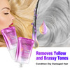 Lonstin Purple Hair Mask with Comb 8 Fl Oz For Blonde Platinum Silver Gray Bleached Hair Anti Brass Paraben and Sulfate