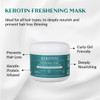 Keratin Freshening MaskNatural Keratin Freshening Repairing Treatment for Dry Damaged Hair Deep Conditioning with Argan
