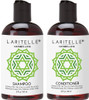 Laritelle Organic Travel Size Shampoo 2 oz Travel Size Conditioner 2 oz Organic Quinoa Keratin Follicle Stimulating Rose