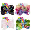 4Pcs8 inch Glitter Sequin Bows for Girls Gift Kalolary Large Hair Bows Alligator Clips Grosgrain Ribbon Hair Barrettes A