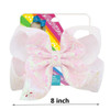 4Pcs8 inch Glitter Sequin Bows for Girls Gift Kalolary Large Hair Bows Alligator Clips Grosgrain Ribbon Hair Barrettes A