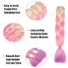 BACANA Ombre Braiding Hair 3pcs BlackGrey BlueSilver Grey Jumbo Braid in Hair Extension Ombre Colors For Box Braid Croch