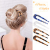 8 Pieces U Shaped Hair Pins, Sublaga French Hair Pins Metal U Pins Vintage French Hair Fork Hair Pin for Buns Women Girls Hairstyle Accessories (8pcs