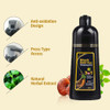 WIZOLA Herbal Black hair dye shampoo 3 in 1 black hair shampoo for Cover Gray White Hair Permanent natural black hair dy
