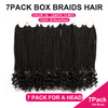 7 Packs 18 Inch Bohemian Goddess Box Braids Crochet Hair for Black Women 18 Inch 1B