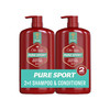 Old Spice Mens 2in1 Shampoo and Conditioner for all Hair Types Pure Sport Healthier Fuller More Moisturized Looking Hair