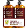 Argan Oil Shampoo and Conditioner Set SulfateFree Formula with Nourishing Moroccan Oil and Keratin for All Hair Curly or