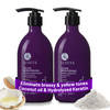 Luseta Purple Shampoo and Conditioner Set for Blonde Gray Color Treated Hair Sulfate Free Paraben Free Infused with Coco