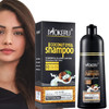 COSMTEK MOKERU Coconut Dark Brown Hair Dye Shampoo for Gray Hair SemiPermanent Color Women and Men Fast Acting Long Last