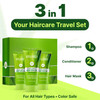 Wellness Premium Products Top 3 Sampler Gift Box Travel Size Organic Hemp Seed Oil Shampoo Conditioner Treatment Mask fo