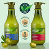 Frulatte Pure Olive Oil Clarifying Shampoo and Conditioner Set Creamy Hydration Formula Enriched with Shea and Argan Oil